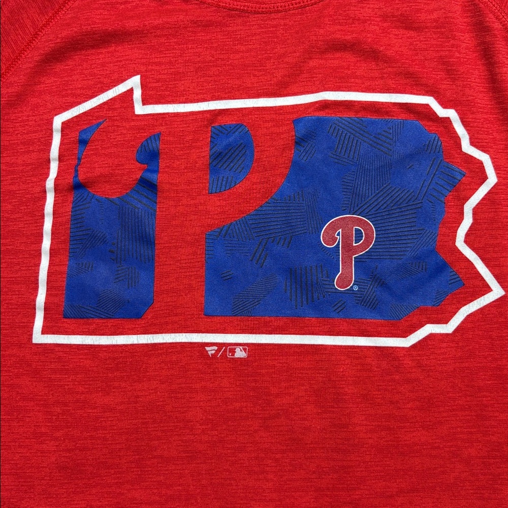 Fanatics Philadelphia Phillies MLB Red Short Sleeve Dri-FIT Performance Tee - Picture 3 of 6